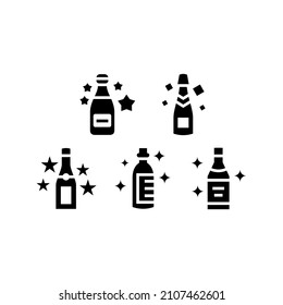 Champagne set icon isolated on white background