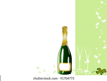 Champagne and shamrock