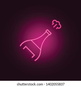 Champagne spray neon icon. Elements of Medals set. Simple icon for websites, web design, mobile app, info graphics