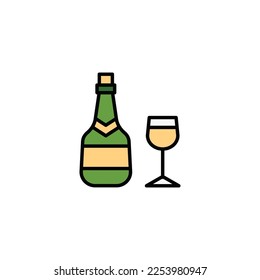 champagne toast vector type icon