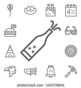 Champagne, USA icon. 4th of July icons universal set for web and mobile