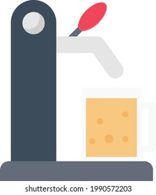 icono de color plano del vector de champán