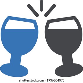 champagne vector glyph colour icon