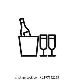 Champagne vector icon
