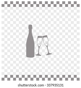 Champagne vector icon.