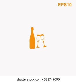 Champagne vector icon