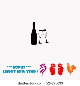 Champagne vector icon