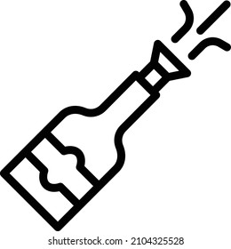 Ilustración de diseño de icono del vector de champagne