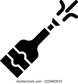 Ilustración de diseño de icono del vector de champagne
