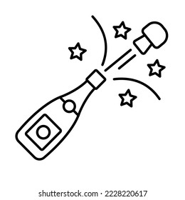 Champagne Vector Icon Fully Editable


