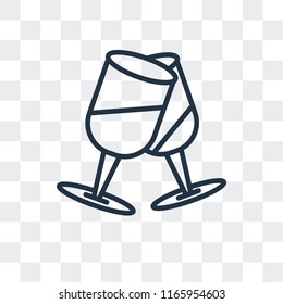 Champagne vector icon isolated on transparent background, Champagne logo concept