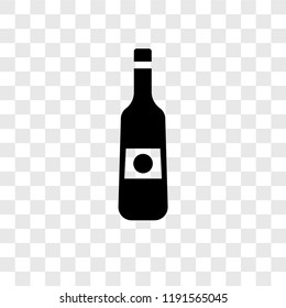 Champagne vector icon isolated on transparent background, Champagne transparency logo concept
