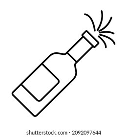 Champagne vector icon Isolated Vector icon which can easily modify or edit

