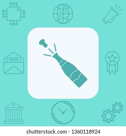 Champagne vector icon sign symbol