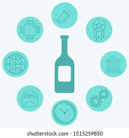 Champagne vector icon sign symbol