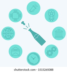Champagne vector icon sign symbol