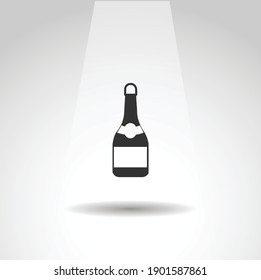 Champagner-Vektorsymbol, einfache Champagnersymbol