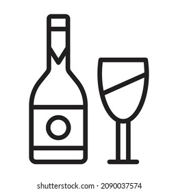 Champagne  vector icon  Which Can Easily Modify Or Edit 

