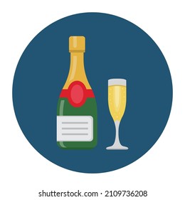 Icono vectorial de champán que puede modificar o editar fácilmente 

