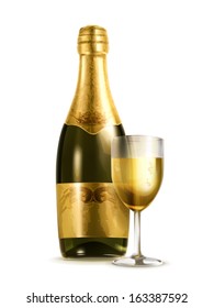 Champagne vector illustration