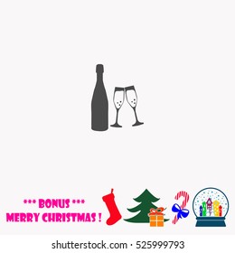 Champagne  vector illustration.