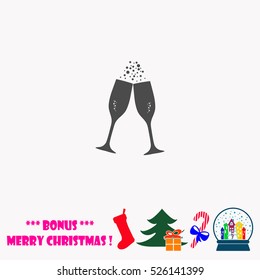 Champagne  vector illustration.