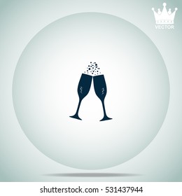 Champagne  vector illustration.