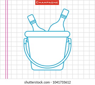 Champagne vector illustration icon