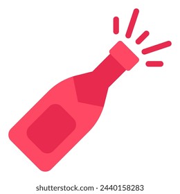 Champagne Wedding icon illustration For web, app, infographic, etc