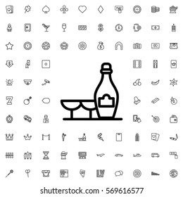 champagne and wine glasses icon illustration isolated vector sign symbol