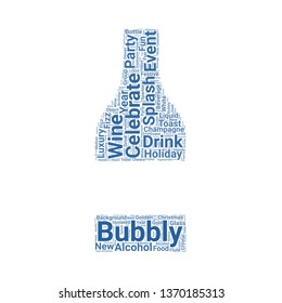 champagne word cloud. tag cloud about champagne