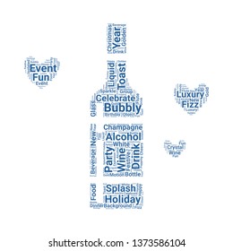 champagne word cloud. tag cloud about champagne