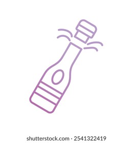 champange icon with white background vector stock illustration