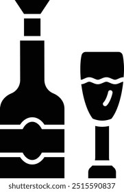 Ilustração de design de ícone de vetor de champange