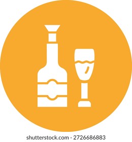 Ilustración de diseño de icono de Vector champange