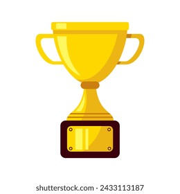 Champhionship trophy illustration on white background