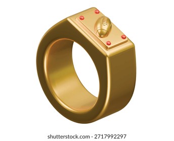 Champian Ring Icono 3D Ilustración Render