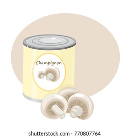 champignon canned in a jar