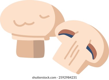 Champignon forest mushroom vector illustration