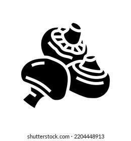 champignon freah mushroom glyph icon vector. champignon freah mushroom sign. isolated symbol illustration