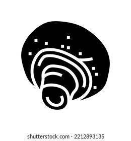 champignon fungi mushroom glyph icon vector. champignon fungi mushroom sign. isolated symbol illustration