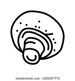 champignon fungi mushroom line icon vector. champignon fungi mushroom sign. isolated contour symbol black illustration