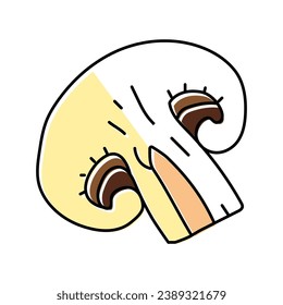 champignon healthy mushroom color icon vector. champignon healthy mushroom sign. isolated symbol illustration