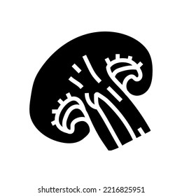 champignon healthy mushroom glyph icon vector. champignon healthy mushroom sign. isolated symbol illustration