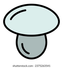 Champignon icon outline vector. Mushroom food. Shiitake truffle color flat