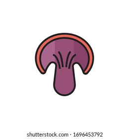 champignon icon vector illustration filled outline style design. isolated on white background