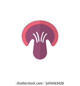 champignon icon vector illustration flat style design. isolated on white background