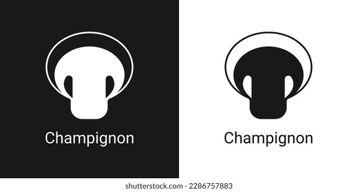 Champignon linear icon, outline vector sign, linear icon, isolated on white background. Logo illustration