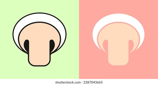 Champignon Linear icon, outline vector icon, linear icon, two color options