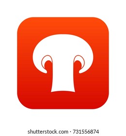 Champignon mushroom icon digital red for any design isolated on white vector illustration